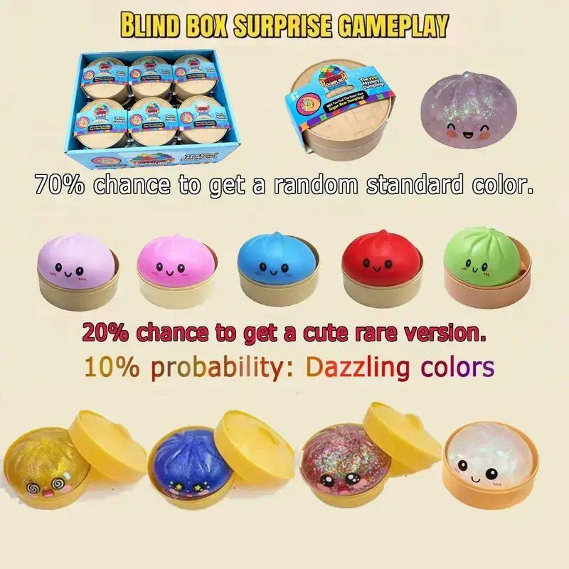 Big Dumpling Squishy Blind Box Glitter