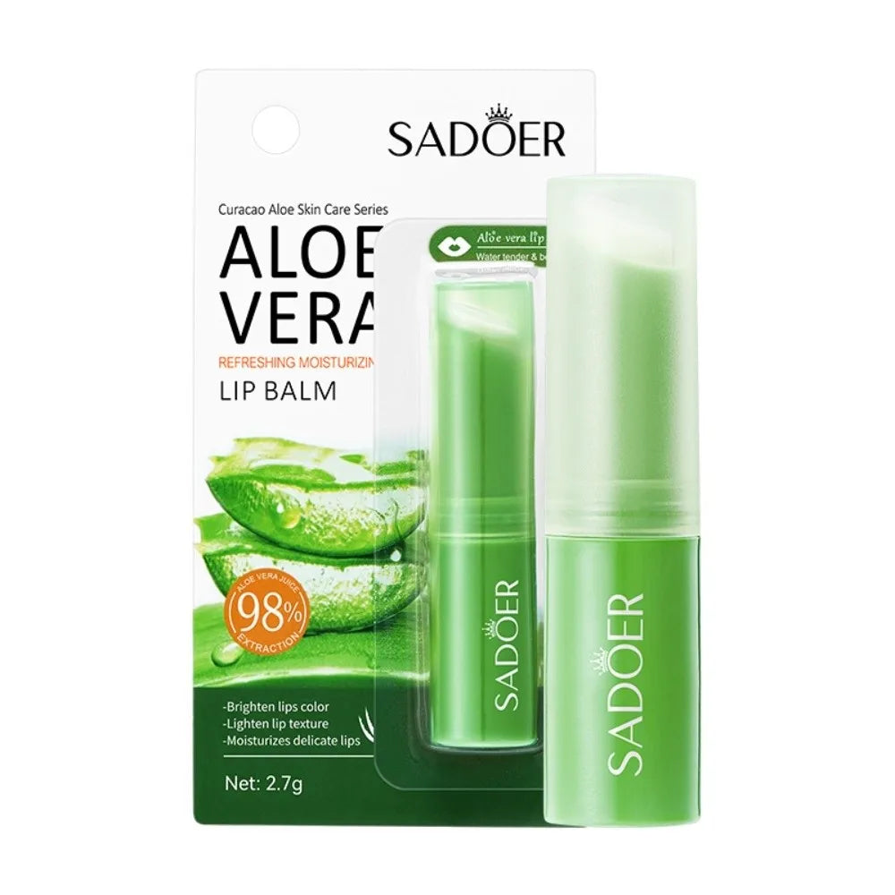 New Nourishing Lip Aloe Balm Long Lasting Hydrating Makeup Lipstick Primer Vaseline Vitamins Moisturizing Lip Balm Lip Care