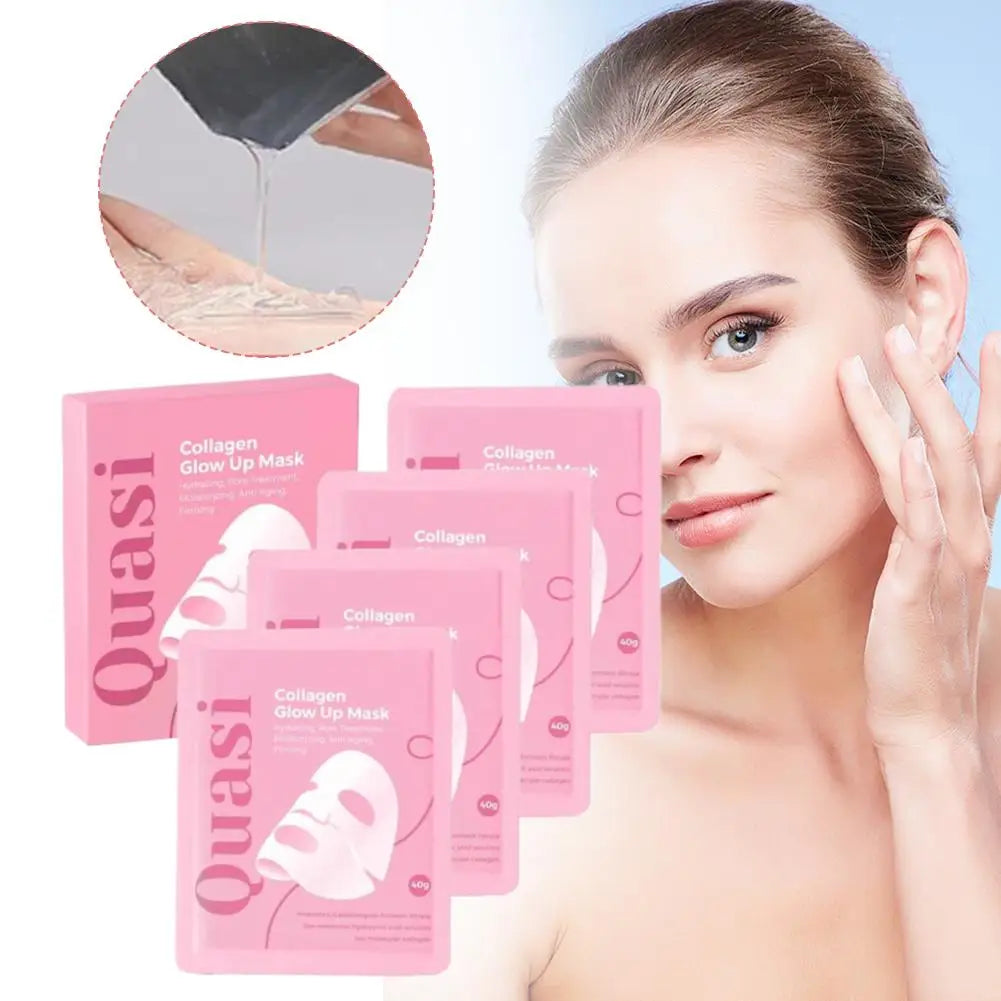 Quasi-biological Collagen Anti Wrinkle Overnight Hydrogel Mask Pore Minimizing Elasticity Improvement Deep Hydration Korean Mask