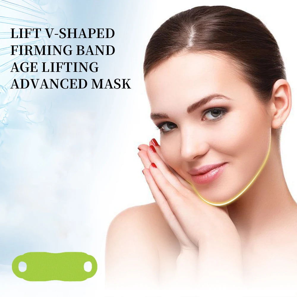 4PCS/Box Cactus V-Shaped Firming Lifting Mask Collagen Hydrating Moisturizing Gel Patches for Double Chin Cheek Care Mask