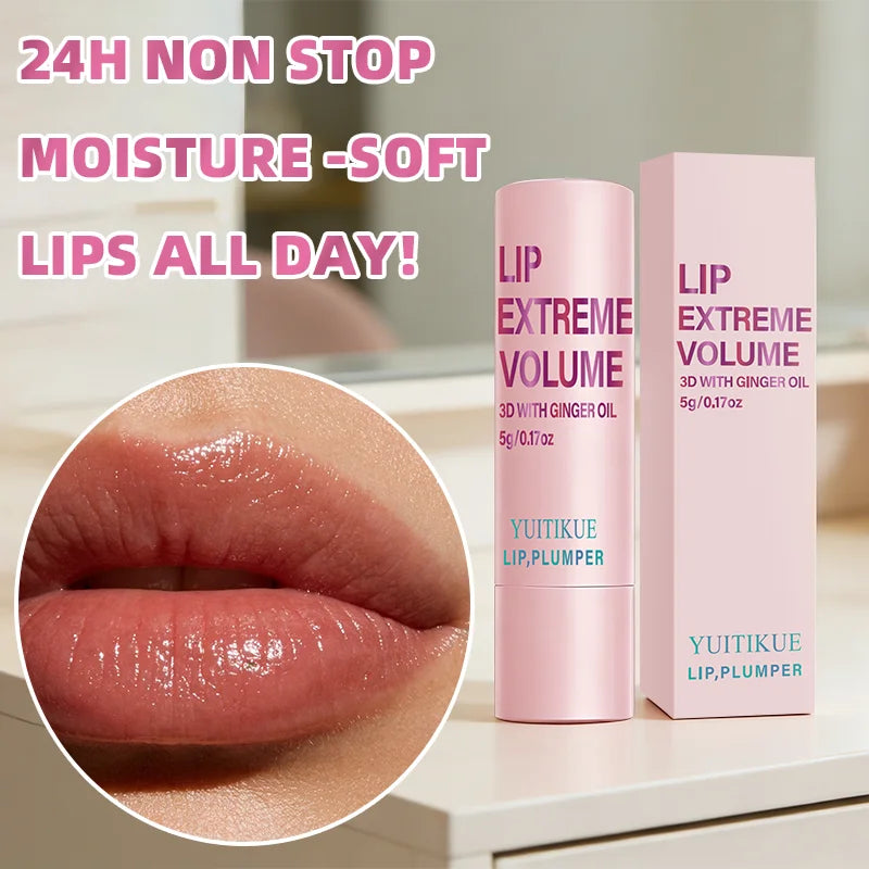 YUITIKUE Lip Plumper | 3D Extreme Volume Lip Care With Ginger Oil | For Fuller Plump Lips & Hydrated Moisture 5g