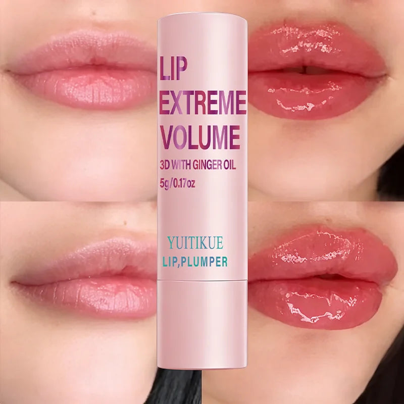 YUITIKUE Lip Plumper | 3D Extreme Volume Lip Care With Ginger Oil | For Fuller Plump Lips & Hydrated Moisture 5g